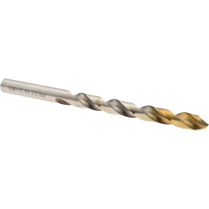 9/32" HSS Drill Bit, TiN, 118° point - Dormer Pramet 5966717