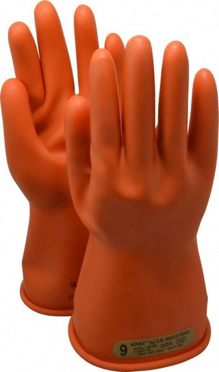 Large Orange Natural Rubber Rubber Voltage Gloves Gloves - Novax. 147-00-11/9
