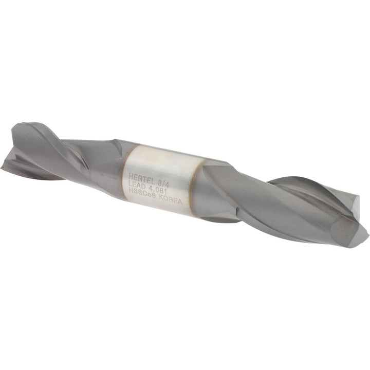 3/4" 2-Flute Cobalt Square End Mill, TiCN - Hertel E7050048