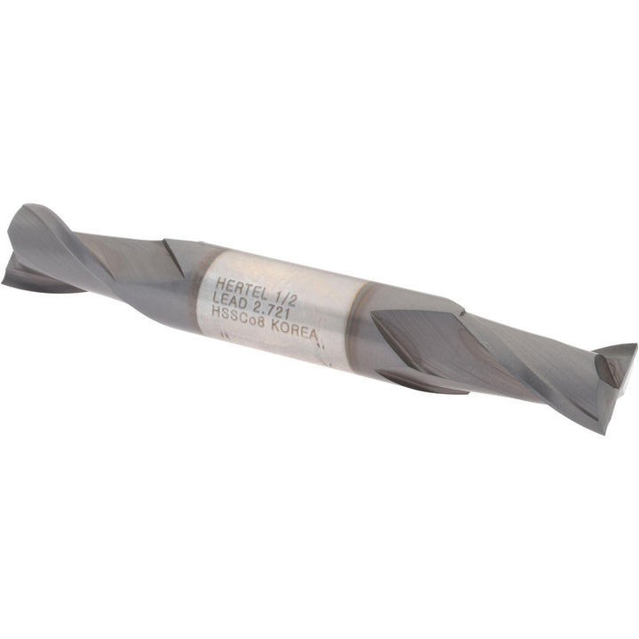 1/2" 2-Flute Cobalt Square End Mill, TiCN - Hertel E7050032
