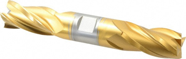 1" 4-Flute High Speed Steel Square End Mill, TiN - Hertel E8053064
