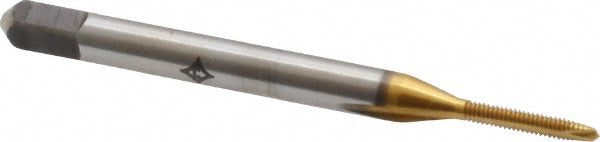 #0-80 UNF High Speed Steel Tap, TiN - Cleveland C55290