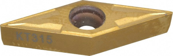 V - Diamond (Rhombic) 35-Deg 1/4" IC Cermet Insert, Grade KT315, TiN - Kennametal 1198180