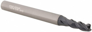 3/16" 3-Flute Solid Carbide Corner Radius End Mill, AlTiN - SGS 33346