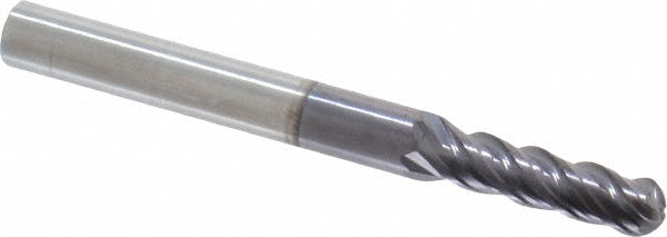 7/32in" 4-Flute Solid Carbide Ball End Mill, AlTiN - ProMax 157-01414