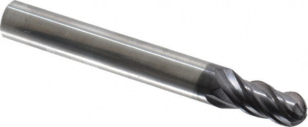 7/32in" 4-Flute Solid Carbide Ball End Mill, AlTiN - ProMax 157-01424
