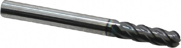 1/4in" 4-Flute Solid Carbide Ball End Mill, AlTiN - ProMax 157-01614