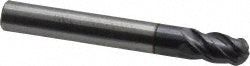 1/4in" 4-Flute Solid Carbide Ball End Mill, AlTiN - ProMax 157-01624