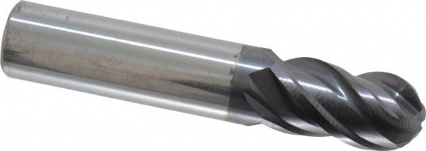 3/8in" 4-Flute Solid Carbide Ball End Mill, AlTiN - ProMax 157-02424