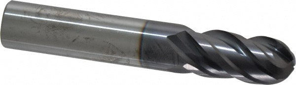 1/2in" 4-Flute Solid Carbide Ball End Mill, AlTiN - ProMax 157-03214