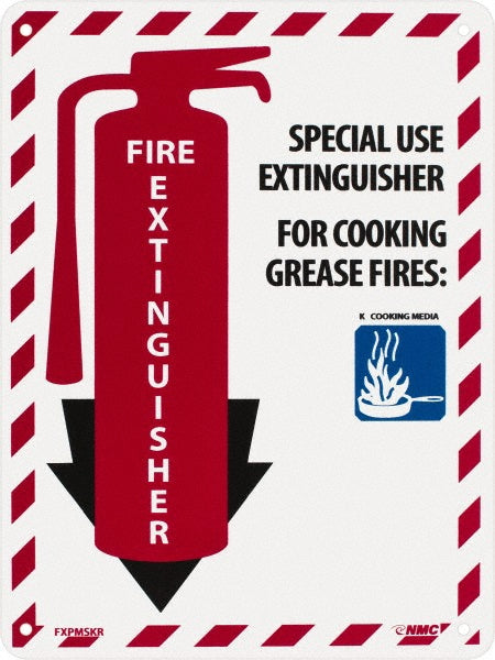 Fire Extinguisher - Special Use Extinguisher for Cooking Gre Sign - AccuformNMC FXPMSKR