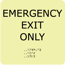 Emergency Exit Only Sign - AccuformNMC GADA100BK