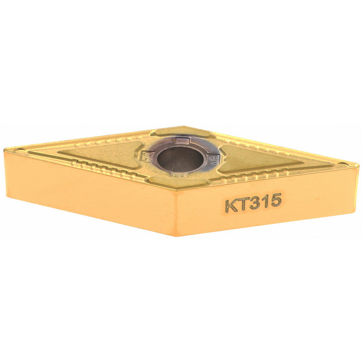 V - Diamond (Rhombic) 35-Deg 3/8" IC Cermet Insert, Grade KT315, TiN - Kennametal 1624431