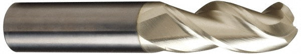 0.6300" 3-Flute Solid Carbide Ball End Mill, ZrN - Accupro 95171389