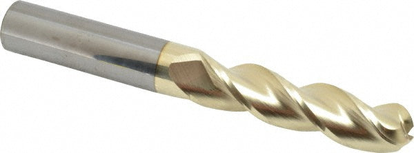 5/8" 3-Flute Solid Carbide Ball End Mill, ZrN - Accupro 315312