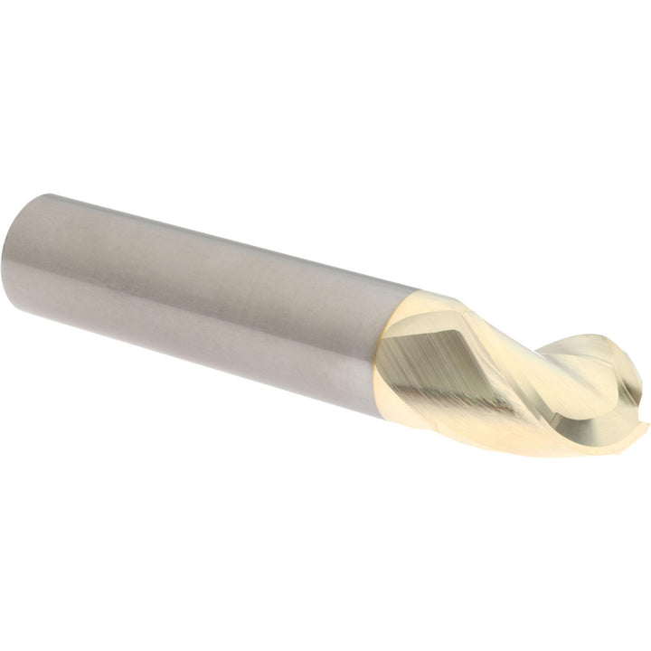3/4" 3-Flute Solid Carbide Ball End Mill, ZrN - Accupro 315322