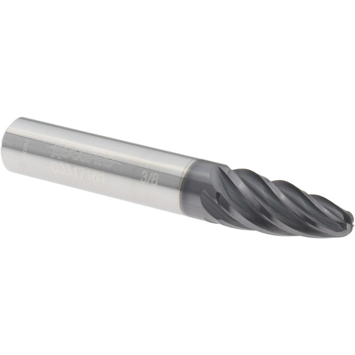 6-Flute Solid Carbide Oval Form End Mill, AlTiN - Accupro 14915664