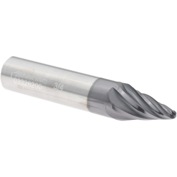 6-Flute Solid Carbide Taper Form End Mill, AlTiN - Accupro 14915643
