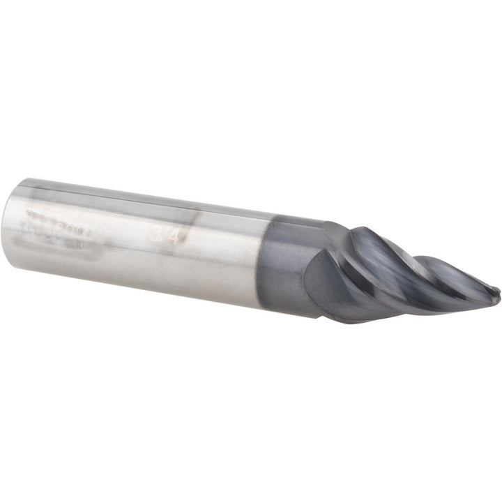 4-Flute Solid Carbide Taper Form End Mill, AlTiN - Accupro 14915619