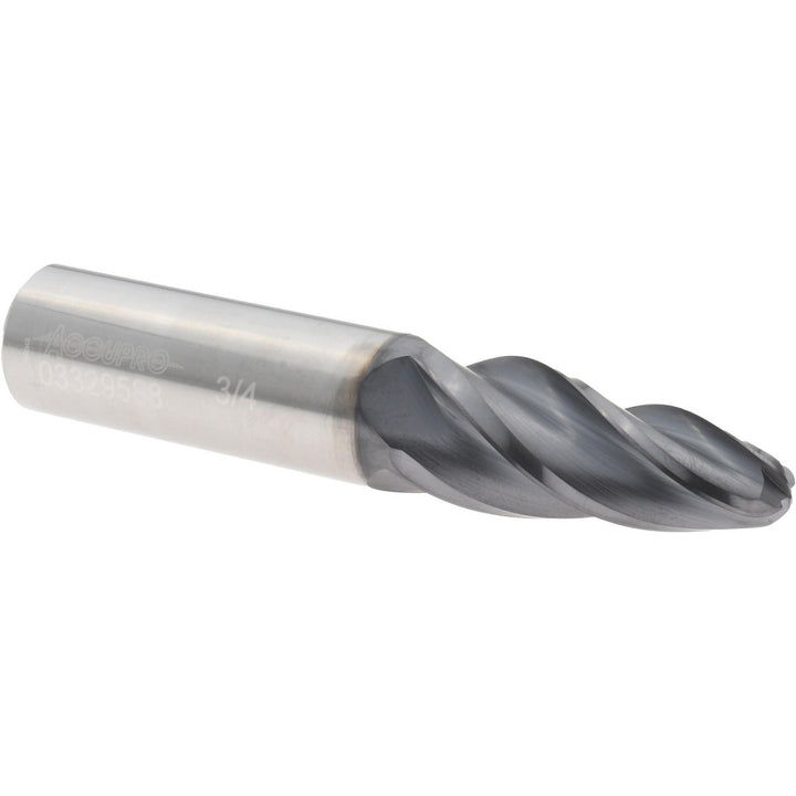 4-Flute Solid Carbide Oval Form End Mill, AlTiN - Accupro 14915663