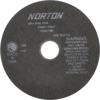 7 x 1/32" 60-Grit Aluminum Oxide Grinding & Cutoff Wheel - Norton 66252938701