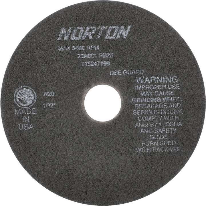 7 x 1/32" 60-Grit Aluminum Oxide Grinding & Cutoff Wheel - Norton 66252938701