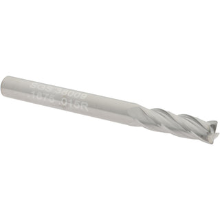 3/16" 4-Flute Solid Carbide Corner Radius End Mill - SGS 38009