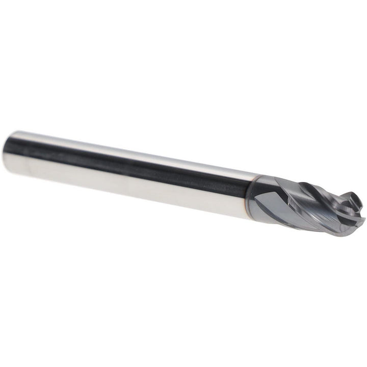 1/4" 4-Flute Solid Carbide Ball End Mill, TiAlN - Iscar 5620991