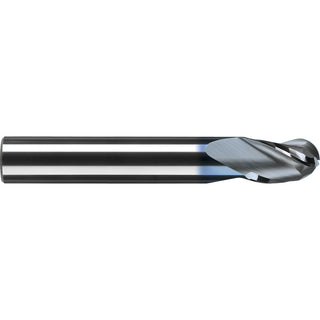 1/2in" 3-Flute Solid Carbide Ball End Mill, TiCN - RobbJack B-300-16-C