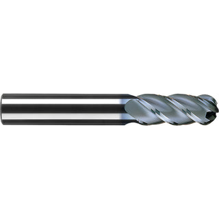 5/16in" 4-Flute Solid Carbide Ball End Mill, TiCN - RobbJack B-440-10-C