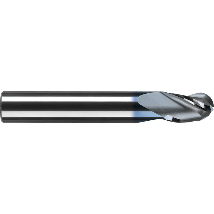 3/16in" 3-Flute Solid Carbide Ball End Mill, AlTiN - RobbJack B-300-06-A
