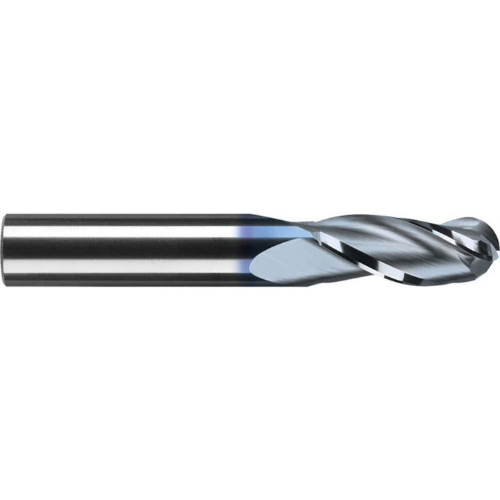 1/2in" 3-Flute Solid Carbide Ball End Mill, AlTiN - RobbJack B-330-16-A