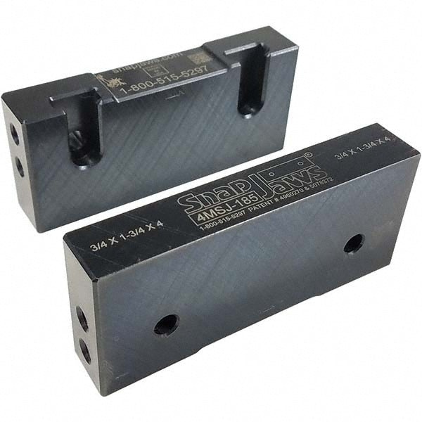 4.0000" Jaw Steel Vise Jaws - Snap Jaws 4MSJ-185