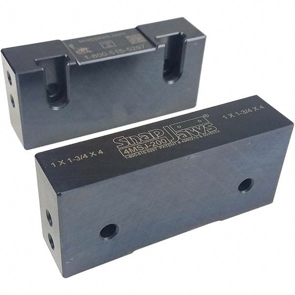 4.0000" Jaw Steel Vise Jaws - Snap Jaws 4MSJ-200