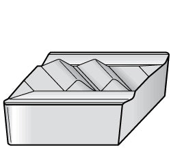 KNGX150404R20 Carbide Insert, Grade KC730, TiN - Kennametal 1163220