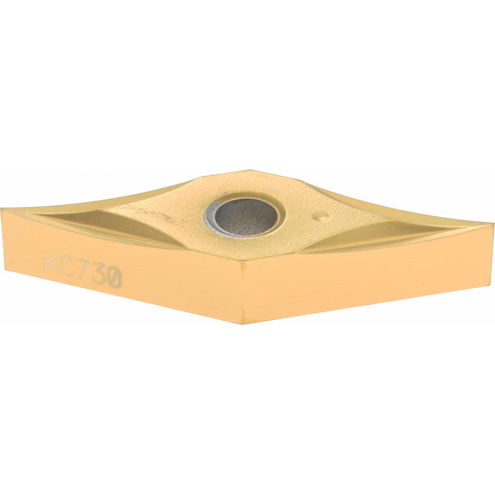 V - Diamond (Rhombic) 35-Deg 3/8" IC Carbide Insert, Grade KC730, TiN - Kennametal 1160888