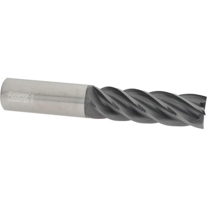 1" 5-Flute Solid Carbide Square End Mill, AlTiN - Accupro 95168644