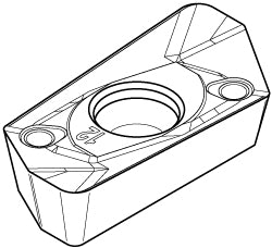 EDPT140431PDERHD Solid Carbide Insert, Grade KC522M, TiAlN - Kennametal 3051247