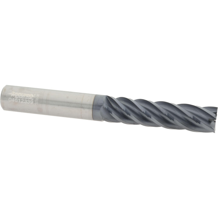 1/2" 5-Flute Solid Carbide Square End Mill, AlTiN - Accupro 95168294
