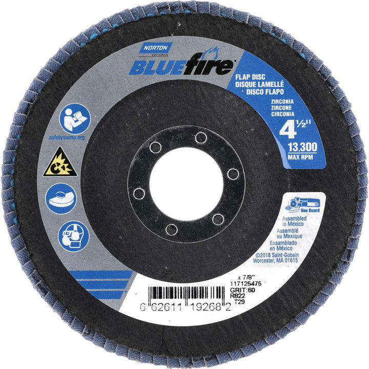 4-1/2" 60-Grit Zirconia Alumina Disc - Norton 66261119268