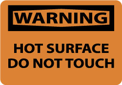 Warning - Hot Surface - Do Not Touch Sign - AccuformNMC W429PB