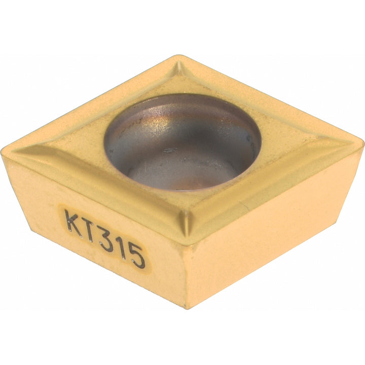 C - Diamond (Rhombic) 80-Deg 3/8" IC Cermet Insert, Grade KT315, TiN - Kennametal 1870329