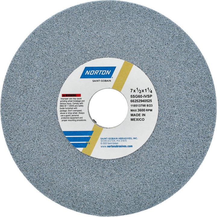 7 x 1/2" 60-Grit Ceramic Grinding & Cutoff Wheel - Norton 66252940525