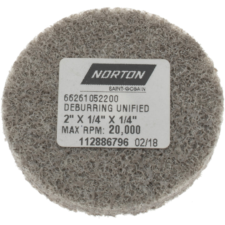 2 x 1/4" Aluminum Oxide Deburring Wheels Disc - Norton 66261052200