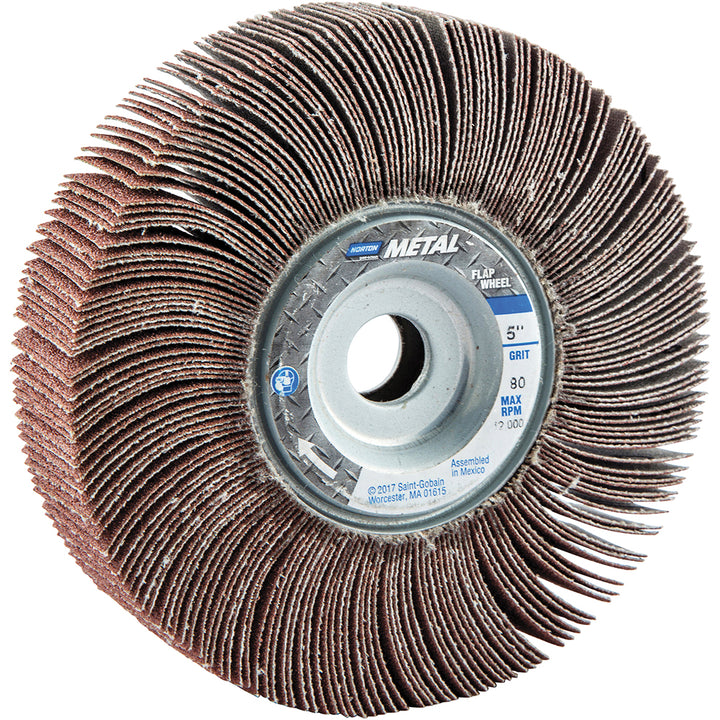 5" 80-Grit Aluminum Oxide Flap Wheel - Norton 63642502678