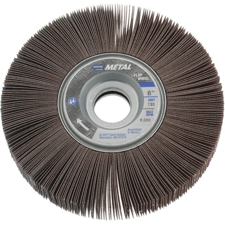 6" 120-Grit Aluminum Oxide Flap Wheel - Norton 63642502682