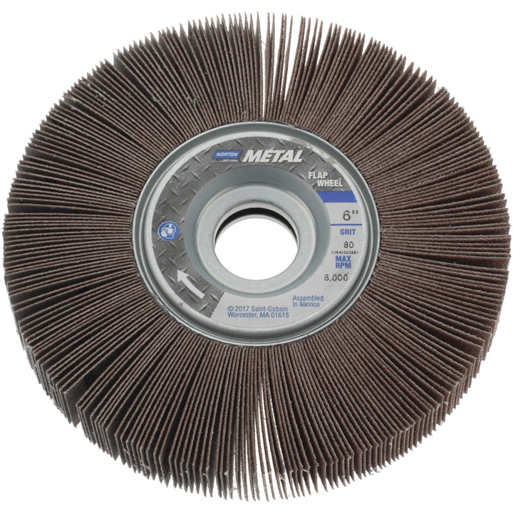 6" 80-Grit Aluminum Oxide Flap Wheel - Norton 63642502681