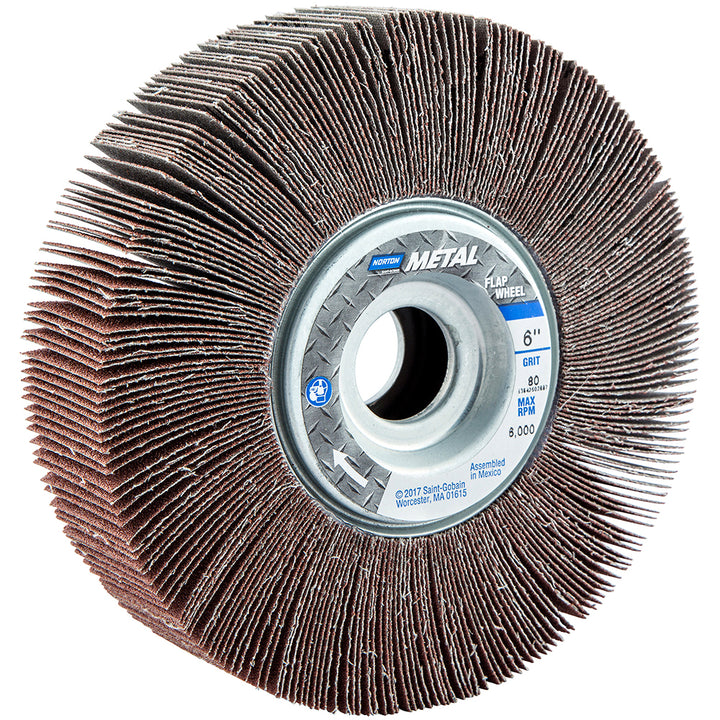 6" 80-Grit Aluminum Oxide Flap Wheel - Norton 63642502687