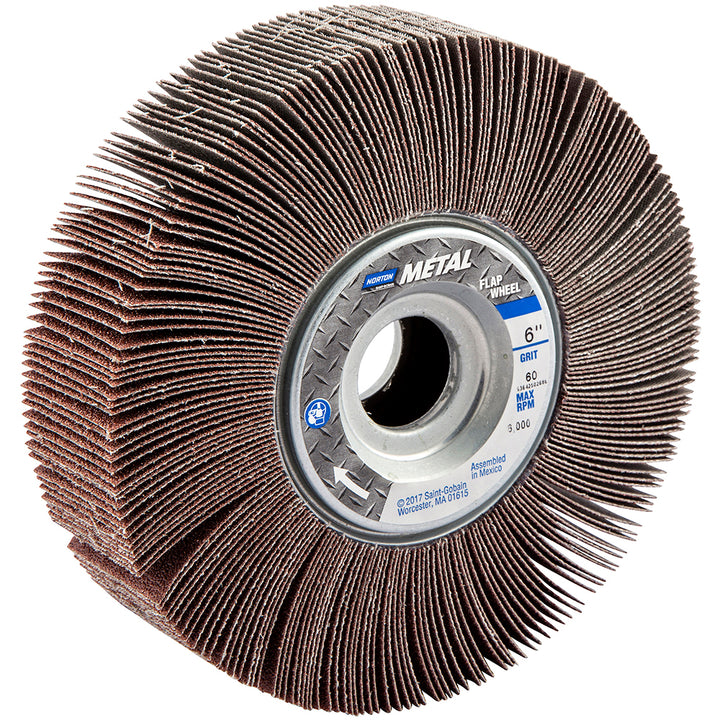6" 60-Grit Aluminum Oxide Flap Wheel - Norton 63642502686