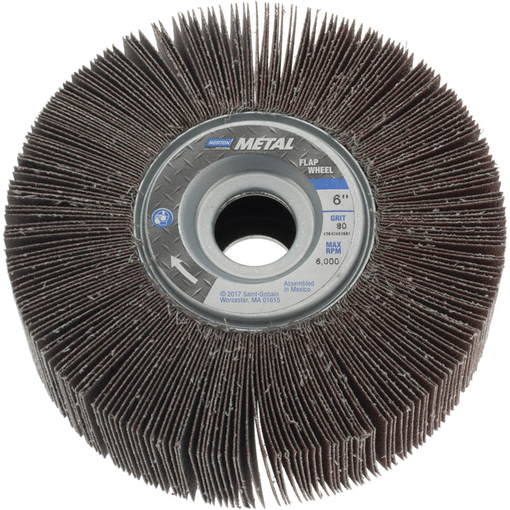 6" 80-Grit Aluminum Oxide Flap Wheel - Norton 63642502692
